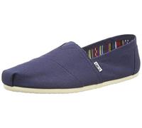 TOMS Womens Navy Canvas Classic Espadrilles-UK 9