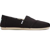 TOMS Womens Alpargata Recycled cotton canvas Slip On Sneaker Black Recycled cotton canvas