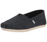 TOMS Women's Recycled Cotton Canvas Alpargata Espadrille, Black Speckled, 4 UK