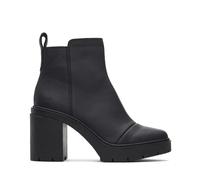 TOMS - Womens Rya Boots, Color Blk/Blk Leather, Size: 7 UK