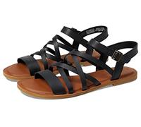 TOMS Women's Sephina Flat Sandal, Black, 5.5 UK
