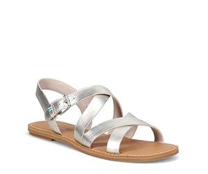 TOMS - Womens Sicily Sandals, 3.5 UK, Silver Leather