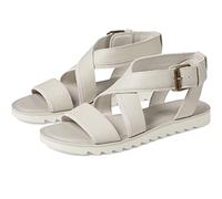 TOMS Women's Sidney Tread Leather and Suede Sandal, Putty, 6.5 UK