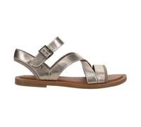 Sloane Leather Strappy Sandals in Light Gold