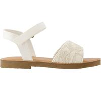 TOMS Girls Remi Wedge Sandal, Egret Botanical Eyelet, 4 UK