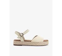 Toms Womens Tural Abby Ankle-strap Leather and Woven espadrille Sandals Eur 37 / 4 Uk Women