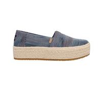 TOMS Women's Valencia Espadrille Loafer Flat, Navy Novelty Denim, 9 UK