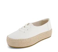 TOMS Women's Valencia Lace-Up Platform Espadrille, Textile Upper