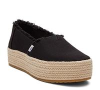 TOMS Women's Valencia Platform, Black Canvas, 9 UK