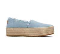 TOMS Women's Valencia Platform Espadrille Sneakers Loafer Flat, Blue, 5.5 UK