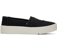 TOMS Womens Verona Heritage Platform Slip On Sneakers Shoes Casual - Black, Black, 7 UK