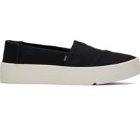 TOMS - Womens Verona Slip On Sneaker, Color Blk Hrtg CNVS, Size: 3 UK