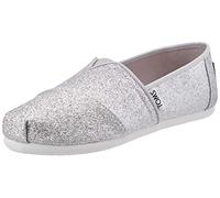 TOMS YOUTH ALPARGATA Silver Iridescent Glimmer UK3.0