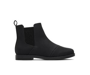 TOMS Youth Boy's Charlie Boot, Black PU Nubuck, 5 UK