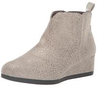 TOMS Youth Girl's Clare Boot, Drizzle Grey Foil Dot Microfiber, 4.5 UK