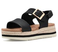 TOMS Youth Girl's Giana Sandal, Black Heavy Canvas, 13.5 UK