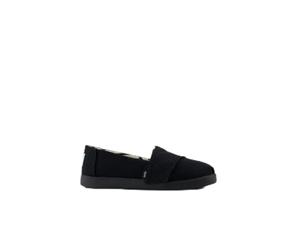 TOMS Youth Unisex Alpargata Classic Espadrille Loafer Flat, Black/Black Heritage Canvas