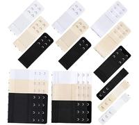 Tomsey 3ROW 2, 3 or 4 Hook Bra Extender, Elastic Stretchy Bra Strap, Strapless Underwear, Maternity (White (2pcs), 3 Hooks)