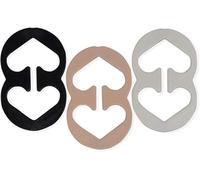 Tomsey Bra Clips, Racer Back Strap Concealer, Cleavage Enhancer and Maternity Bra Extender, Multi-Colour (4x Double Heart)