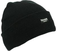 Tomsey Thermal Winter Hat Thinsulate LED Beanie Bobble Hat, Hi Vis, Rechargable or Battery Running Chunky Fleece, Unisex Warm Christmas Hat (Black Thinsulate Hat)