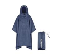 TOMSHOO 3 in 1 Rain Poncho Waterproof Adult (Blue)