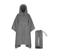 TOMSHOO 3 in 1 Rain Poncho Waterproof Adult (Grey)