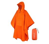 TOMSHOO 3 in 1 Rain Poncho Waterproof Adult (Orange)