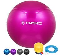Tomshoo Anti-Burst Yoga Ball, Thickened Stability, Balance Ball, Pilates, Gymnastics Ball, 45/55/65/75cm, Free Air Pump