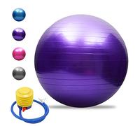 Tomshoo Anti-Burst Yoga Ball, Thickened Stability, Balance, Exercise Ball with Quick Action Pump, Exercise Ball for Pilates, Barre, Fitness, Yoga, Pregnancy and Work, 45/55/65/75 cm