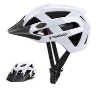 TOMSHOO Lightweight Bike Helmet for Adults (Silver White)