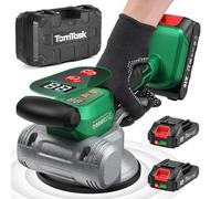 TomTask Tile Vibration Tool Cordless, 2 x 2.0Ah Batteries(6 Hours Lasting), 12 Adjustment Levels, Tile Suction Cup Vibrating Tool, Tile Installation Tool for Laying Large Tiles Floor Wall Bathroom