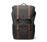 tomtoc 13-15.6 inch Flap Laptop Backpack, Vintage Unisex Lightweight, Water-Resistant Travel Casual Daypack, Work-pack Rucksack for 15.6 inch Laptop, 22L, Black