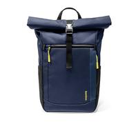 tomtoc 13-15.6 inch Roll Top Laptop Backpack, Lightweight, Water-Resistant Travel Commute Casual Daypack for Universal 15.6 Laptop, Smart Capacity Adjustable 17L-20L, Dark Blue