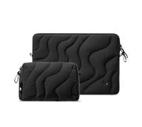 tomtoc 360° Protective Puffy Laptop Sleeve Set for 14-inch MacBook Pro M5 Pro/Max (2026), M5/M4/M3/M2/M1 A3434 A3112 A3401 A3185 A2992 A2918, Quilted Soft Puffer Laptop Bag with Tech Pouch