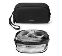 tomtoc Electronic Organizer Travel Case, Water Resistant Dual Compartment Tech Pouch Cable Organization Storage Bag for Charger, Cord, Phone, Hard Drive, Power Bank, Accessories Travel Essentials