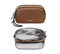 tomtoc Electronic Organizer Travel Case, Water Resistant Dual Compartment Tech Pouch Cable Organization Storage Bag for Charger, Cord, Phone, Hard Drive, Power Bank, Accessories Travel Essentials