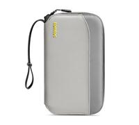 tomtoc Family Passport Holder for 4 Passports with a Sim Card Holder and Eject Pin, RFID Blocking Travel Wallet for Flight Tickets, ID/Credit Card, Recycled Polyester Material Passport Cover