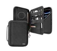tomtoc Portfolio Tablet Case for 13 Inch iPad Pro M5/M4 & iPad Air M3/M2 2025-2024, 12.9" iPad Pro, Protective Sleeve with Accessories Pocket, Storage Carry Bag for Apple Pencil/Adapter/Magic Keyboard
