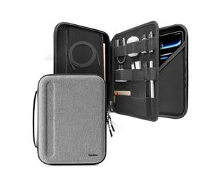 tomtoc Portfolio Tablet Case for 13 Inch iPad Pro M5/M4 & iPad Air M3/M2 2025-2024, 12.9" iPad Pro, Protective Sleeve with Accessories Pocket, Storage Carry Bag for Apple Pencil/Adapter/Magic Keyboard