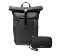 tomtoc Rolltop Laptop Backpack with an Electronic Organizer Travel Case, T12S1