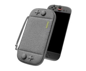 tomtoc Slim Carrying Case for Nintendo Switch 2 Model 2025, Protective Hard Shell with Original Patent and Military Grade Protection, Odorless Felt Portable Travel Storage Case with 12 Game Card Slots