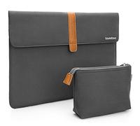 tomtoc Slim Laptop Case for 15" MacBook Air M2 A2941 2023 Surface Laptop 15 Dell XPS 15 2020 14 Lenovo HP Stream Acer 2 Pack Slim Protective PC Case Sleeve Inner Bag Charcoal Grey