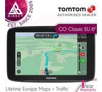 TomTom Go Classic 6'' Car GPS Sat Nav│Lifetime Europe Maps+Live Traffic│BT│Wi-Fi