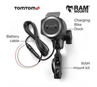 TomTom Motorcycle/Bike Ram Mount Kit +Cable│For Rider 40 400 450 500 550 Sat Nav