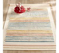 Tomulo Striped Hand Woven 100% Organic Cotton Child's Rug Multi-Coloured