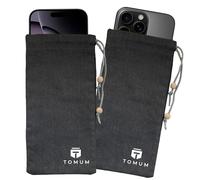 TOMUM EMF Shield Sleeve for Cell Phone - EMF Protection Smartphone Pouch - Anti EMP Bag - Signal Blocking Case for Radiation EMF EMP 5G RFID (Black, 2 Pack)