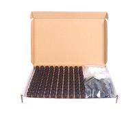 Tomvorks 100pcs Strong 2ml Amber Glass Bottles for Essential Oils Refillable Empty Bottle with Black Caps for Perfume, Fall Resistant Pocket-Sized Bottles On-the-Go Use (2ml)