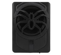 Tomvorks 10in Slim Active Car Truck Subwoofer with Built-in Amplifier, 800W Peak Power, LED Ambient Light Ring Design, Wired Bass Volume Remote Controller, Aluminum (Colorful)
