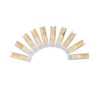 Tomvorks 10Pcs Bb Clarinet Reeds Strength 2.5, Rich Tone, Comfortable Playing Experience, Curved Appearance for Stability and Flexibility, Suitable for Daily Practice with Protection,