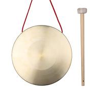 Tomvorks 15cm Hand Gong Chime Brass Copper Chapel Opera Percussion Instruments with Round Play Hammer for Improving Kids' Sense of Rhythm, Inspiring Their Musical Creativity & Developing (15cm)